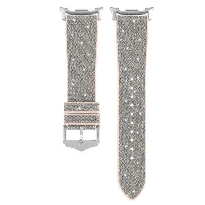 Glitter Skin Vegan Leather Silicone Watch Band, For Samsung Galaxy Watch8 / Watch8 Classic