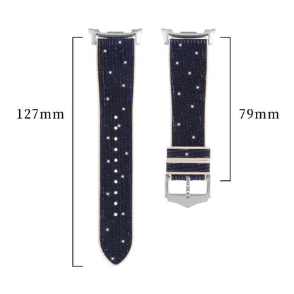 Glitter Skin Vegan Leather Silicone Watch Band, For Samsung Galaxy Watch8 / Watch8 Classic