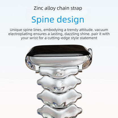 Dragon Spine Butterfly Clasp Zinc Alloy Watch Band, For Apple Watch 46mm / 49mm / 45mm / 44mm, For Apple Watch 42mm / 41mm / 40mm / 38mm