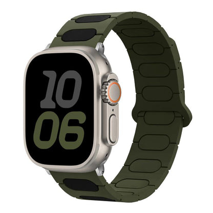 Oval Magnetic Silicone Watch Band, For Apple Watch 46mm / 49mm / 45mm / 44mm, For Apple Watch 42mm / 41mm / 40mm / 38mm