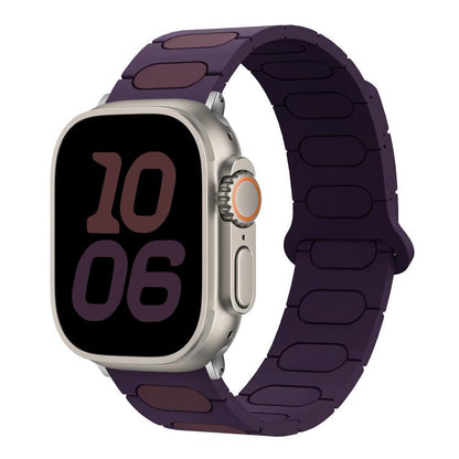 Oval Magnetic Silicone Watch Band, For Apple Watch 46mm / 49mm / 45mm / 44mm, For Apple Watch 42mm / 41mm / 40mm / 38mm