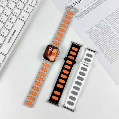 Oval Magnetic Silicone Watch Band, For Apple Watch 46mm / 49mm / 45mm / 44mm, For Apple Watch 42mm / 41mm / 40mm / 38mm