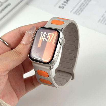 Oval Magnetic Silicone Watch Band, For Apple Watch 46mm / 49mm / 45mm / 44mm, For Apple Watch 42mm / 41mm / 40mm / 38mm