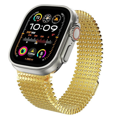Molecular Arrangement Magnetic Stainless Steel Watch Band, For Apple Watch 46mm / 49mm / 45mm / 44mm, For Apple Watch 42mm / 41mm / 40mm / 38mm