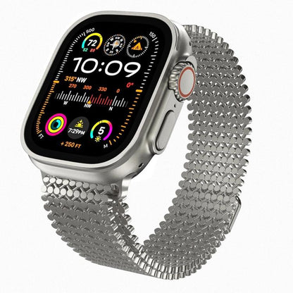 Molecular Arrangement Magnetic Stainless Steel Watch Band, For Apple Watch 46mm / 49mm / 45mm / 44mm, For Apple Watch 42mm / 41mm / 40mm / 38mm