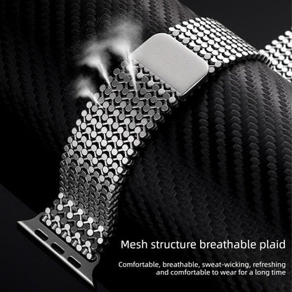 Molecular Arrangement Magnetic Stainless Steel Watch Band, For Apple Watch 46mm / 49mm / 45mm / 44mm, For Apple Watch 42mm / 41mm / 40mm / 38mm