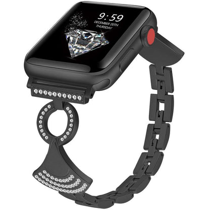 Shell-Inlaid Diamond  Metal Watch Band, For Apple Watch 46mm / 49mm / 45mm / 44mm, For Apple Watch 42mm / 41mm / 40mm / 38mm