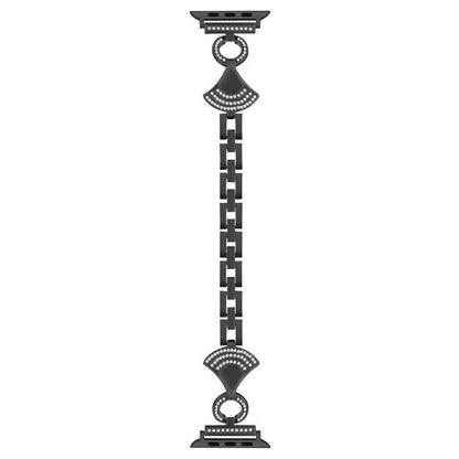Shell-Inlaid Diamond  Metal Watch Band, For Apple Watch 46mm / 49mm / 45mm / 44mm, For Apple Watch 42mm / 41mm / 40mm / 38mm