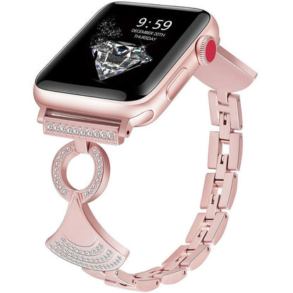 Shell-Inlaid Diamond  Metal Watch Band, For Apple Watch 46mm / 49mm / 45mm / 44mm, For Apple Watch 42mm / 41mm / 40mm / 38mm
