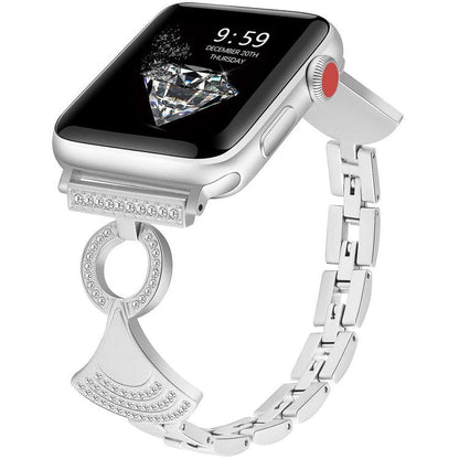 Shell-Inlaid Diamond  Metal Watch Band, For Apple Watch 46mm / 49mm / 45mm / 44mm, For Apple Watch 42mm / 41mm / 40mm / 38mm