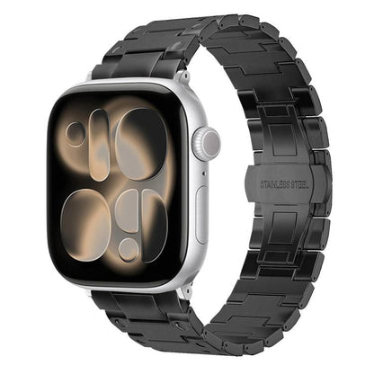 Mechanical-Style Butterfly Clasp Metal Watch Band, For Apple Watch 46mm / 49mm / 45mm / 44mm, For Apple Watch 42mm / 41mm / 40mm / 38mm