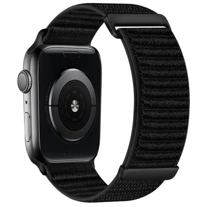 Two-section Mountain Pattern Hook And Loop Fastener Nylon Watch Band, For Apple Watch 46mm / 49mm / 45mm / 44mm, For Apple Watch 42mm / 41mm / 40mm / 38mm