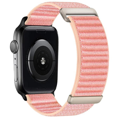 Two-section Mountain Pattern Hook And Loop Fastener Nylon Watch Band, For Apple Watch 46mm / 49mm / 45mm / 44mm, For Apple Watch 42mm / 41mm / 40mm / 38mm