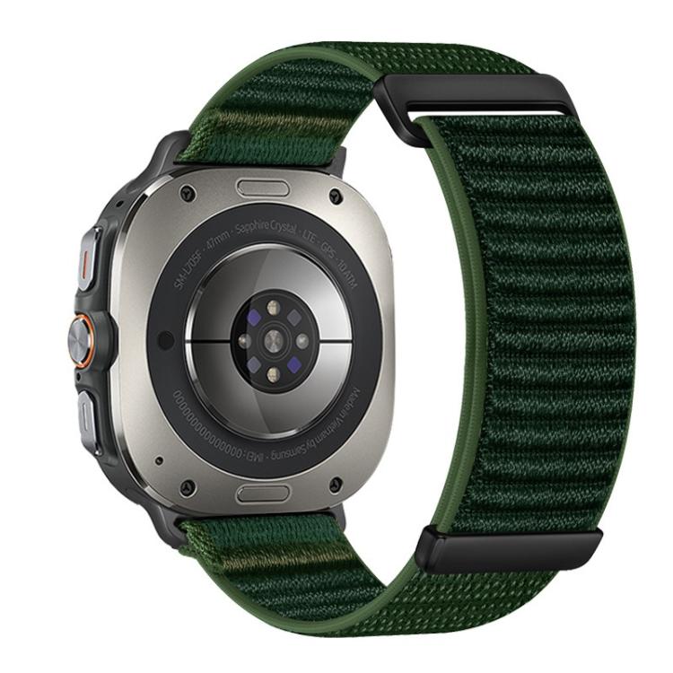Two-section Mountain Pattern Hook And Loop Fastener Nylon Watch Band, For Samsung Galaxy Watch Ultra 47mm / Ultra 2025
