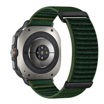 Two-section Mountain Pattern Hook And Loop Fastener Nylon Watch Band, For Samsung Galaxy Watch Ultra 47mm / Ultra 2025