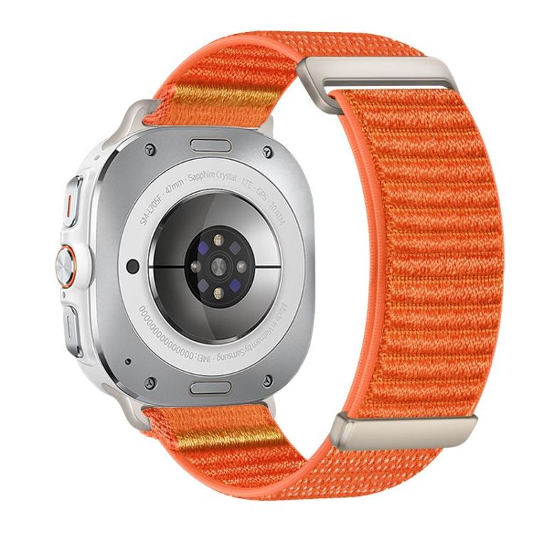 Two-section Mountain Pattern Hook And Loop Fastener Nylon Watch Band, For Samsung Galaxy Watch Ultra 47mm / Ultra 2025