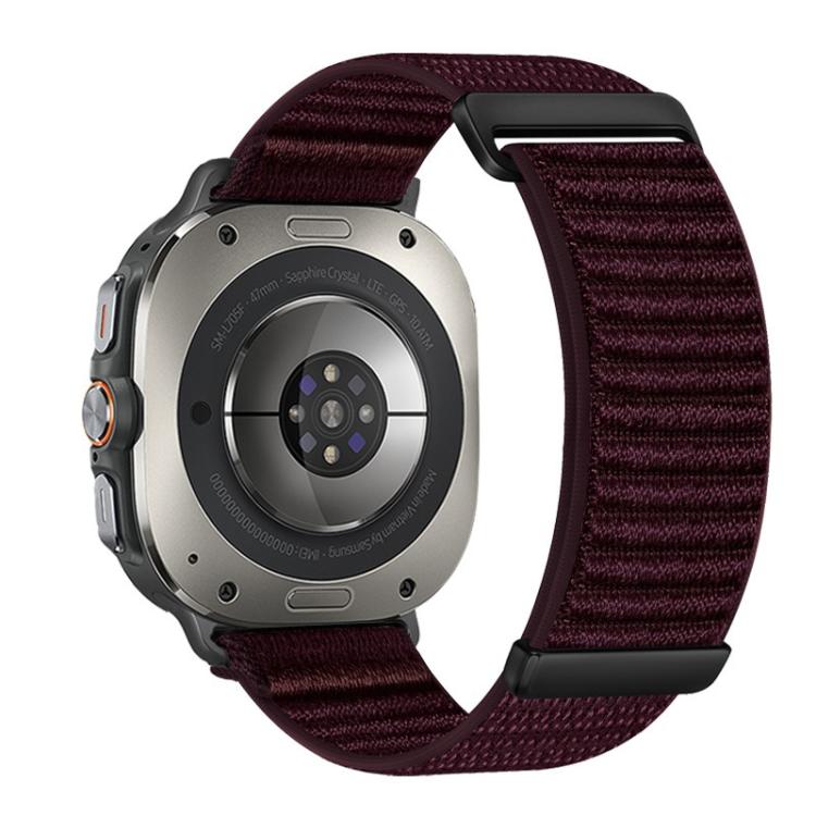 Two-section Mountain Pattern Hook And Loop Fastener Nylon Watch Band, For Samsung Galaxy Watch Ultra 47mm / Ultra 2025