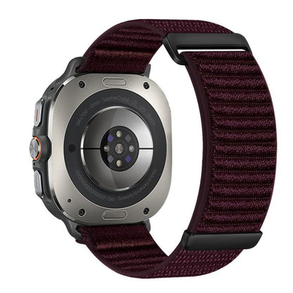 Two-section Mountain Pattern Hook And Loop Fastener Nylon Watch Band, For Samsung Galaxy Watch Ultra 47mm / Ultra 2025