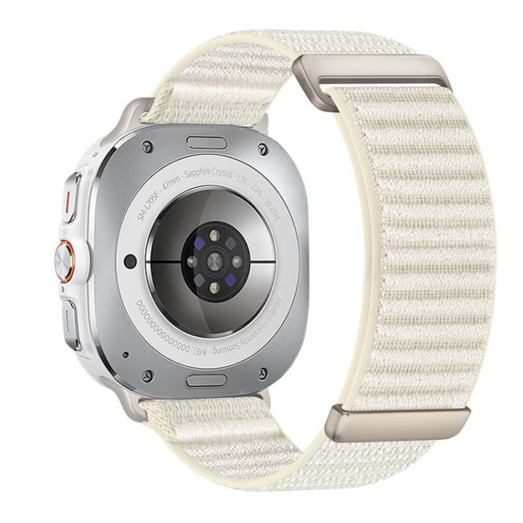 Two-section Mountain Pattern Hook And Loop Fastener Nylon Watch Band, For Samsung Galaxy Watch Ultra 47mm / Ultra 2025