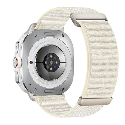 Two-section Mountain Pattern Hook And Loop Fastener Nylon Watch Band, For Samsung Galaxy Watch Ultra 47mm / Ultra 2025