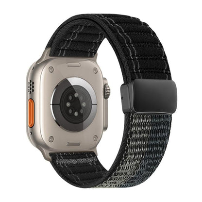 Magnetic Buckle Wave Pattern Nylon Watch Band, For Apple Watch 46mm / 49mm / 45mm / 44mm, For Apple Watch 42mm / 41mm / 40mm / 38mm