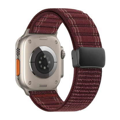 Magnetic Buckle Wave Pattern Nylon Watch Band, For Apple Watch 46mm / 49mm / 45mm / 44mm, For Apple Watch 42mm / 41mm / 40mm / 38mm
