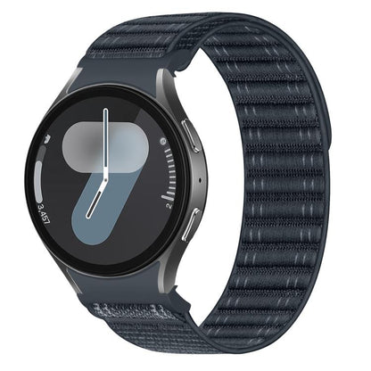 Press Button Wave Texture Nylon Hook And Loop Fastener Watch Band, For Samsung Galaxy Watch FE / 7 / 6 / 5 / 4
