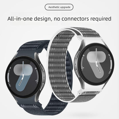 Press Button Wave Texture Nylon Hook And Loop Fastener Watch Band, For Samsung Galaxy Watch FE / 7 / 6 / 5 / 4