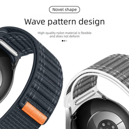 Press Button Wave Texture Nylon Hook And Loop Fastener Watch Band, For Samsung Galaxy Watch FE / 7 / 6 / 5 / 4