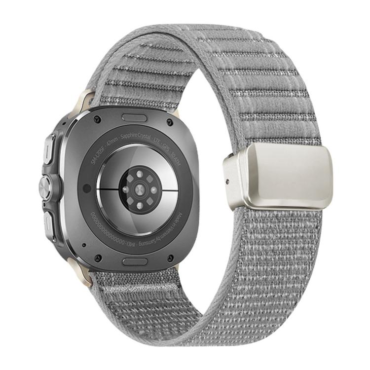 Magnetic Buckle Wave Pattern Nylon Watch Band, For Samsung Galaxy Watch Ultra 47mm / Ultra 2025