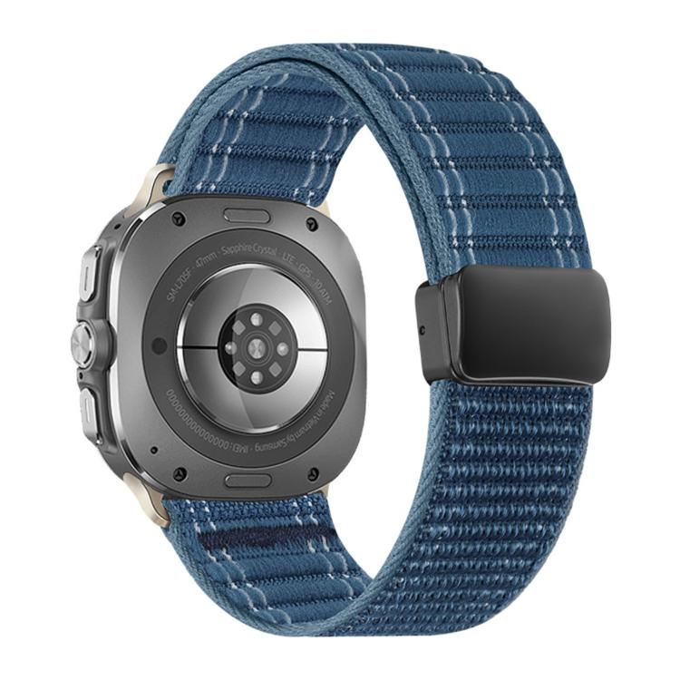 Magnetic Buckle Wave Pattern Nylon Watch Band, For Samsung Galaxy Watch Ultra 47mm / Ultra 2025
