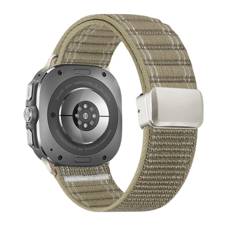 Magnetic Buckle Wave Pattern Nylon Watch Band, For Samsung Galaxy Watch Ultra 47mm / Ultra 2025