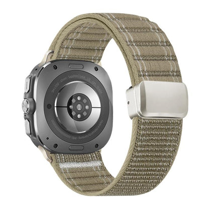 Magnetic Buckle Wave Pattern Nylon Watch Band, For Samsung Galaxy Watch Ultra 47mm / Ultra 2025