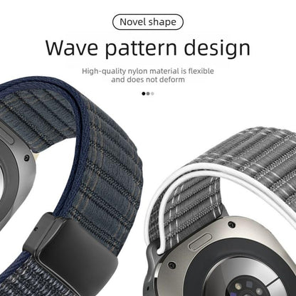 Magnetic Buckle Wave Pattern Nylon Watch Band, For Samsung Galaxy Watch Ultra 47mm / Ultra 2025