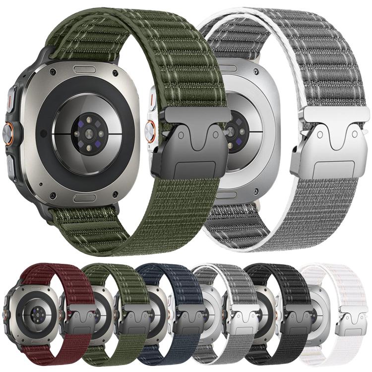 Parachute Buckle Wave Texture Nylon Watch Band, For Samsung Galaxy Watch Ultra 47mm / Ultra 2025
