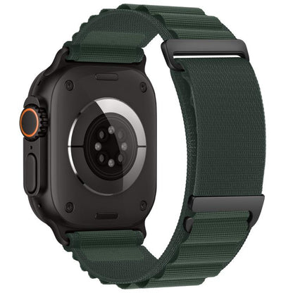 C Buckle Two-Section High Mountain Loop Nylon Watch Band, For Apple Watch 46mm / 49mm / 45mm / 44mm, For Apple Watch 42mm / 41mm / 40mm / 38mm