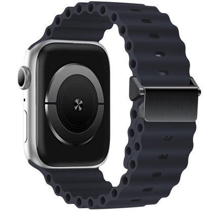 Refurbished Magnetic Buckle Ocean Silicone Watch Band, For Apple Watch 46mm / 49mm / 45mm / 44mm, For Apple Watch 42mm / 41mm / 40mm / 38mm