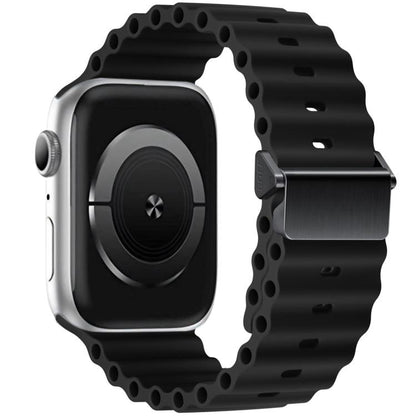 Refurbished Magnetic Buckle Ocean Silicone Watch Band, For Apple Watch 46mm / 49mm / 45mm / 44mm, For Apple Watch 42mm / 41mm / 40mm / 38mm
