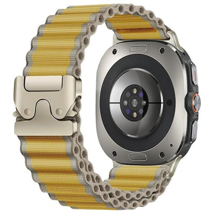 Parachute Buckle Off Road Wide Ribbed Nylon Watch Band, For Samsung Galaxy Watch Ultra 47mm / Ultra 2025