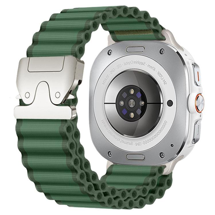 Parachute Buckle Off Road Wide Ribbed Nylon Watch Band, For Samsung Galaxy Watch Ultra 47mm / Ultra 2025