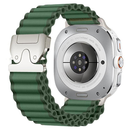 Parachute Buckle Off Road Wide Ribbed Nylon Watch Band, For Samsung Galaxy Watch Ultra 47mm / Ultra 2025