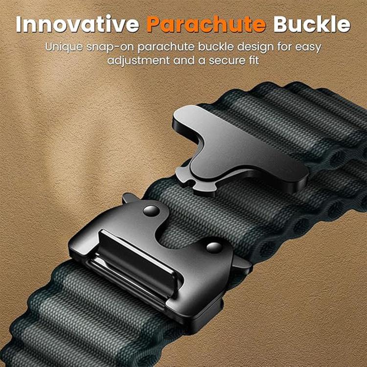 Parachute Buckle Off Road Wide Ribbed Nylon Watch Band, For Samsung Galaxy Watch Ultra 47mm / Ultra 2025