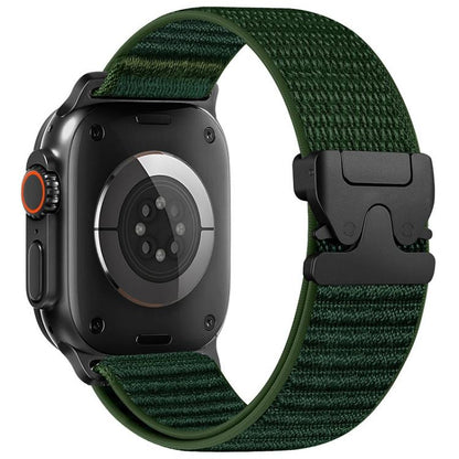 Parachute Buckle Mountain Pattern Woven Nylon Metal Tip Watch Band, For Apple Watch 46mm / 49mm / 45mm / 44mm, For Apple Watch 42mm / 41mm / 40mm / 38mm