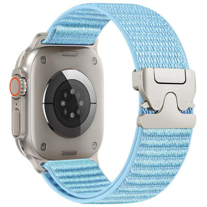 Parachute Buckle Mountain Pattern Woven Nylon Metal Tip Watch Band, For Apple Watch 46mm / 49mm / 45mm / 44mm, For Apple Watch 42mm / 41mm / 40mm / 38mm