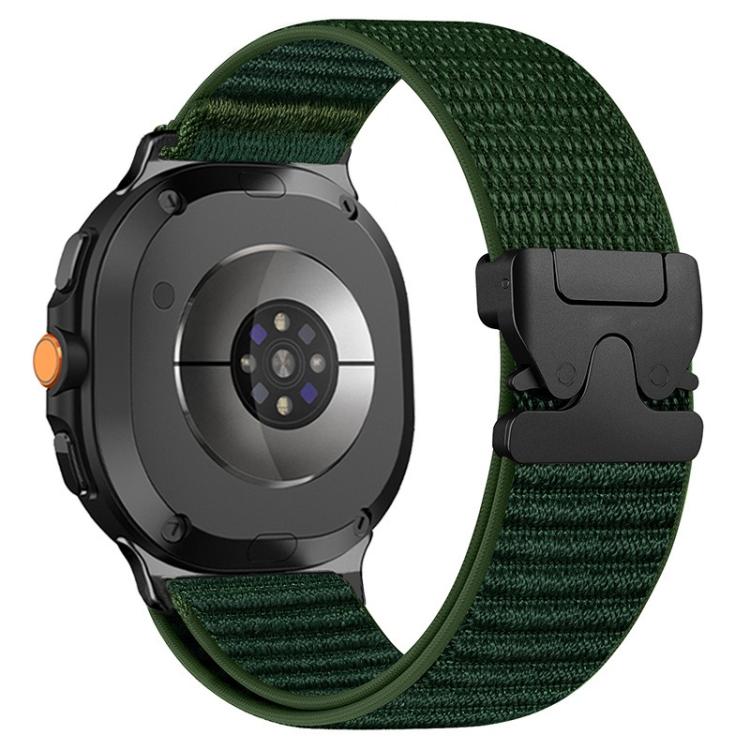 Parachute Buckle Mountain Pattern Woven Nylon Metal Tip Watch Band, For Samsung Galaxy Watch8 / Watch8 Classic