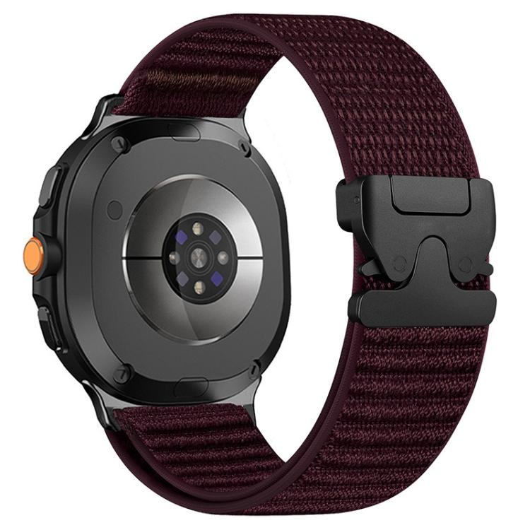 Parachute Buckle Mountain Pattern Woven Nylon Metal Tip Watch Band, For Samsung Galaxy Watch8 / Watch8 Classic
