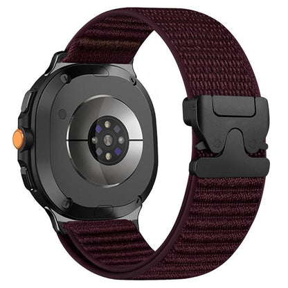 Parachute Buckle Mountain Pattern Woven Nylon Metal Tip Watch Band, For Samsung Galaxy Watch8 / Watch8 Classic