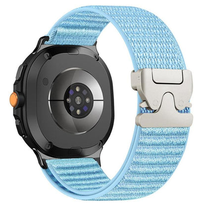 Parachute Buckle Mountain Pattern Woven Nylon Metal Tip Watch Band, For Samsung Galaxy Watch8 / Watch8 Classic