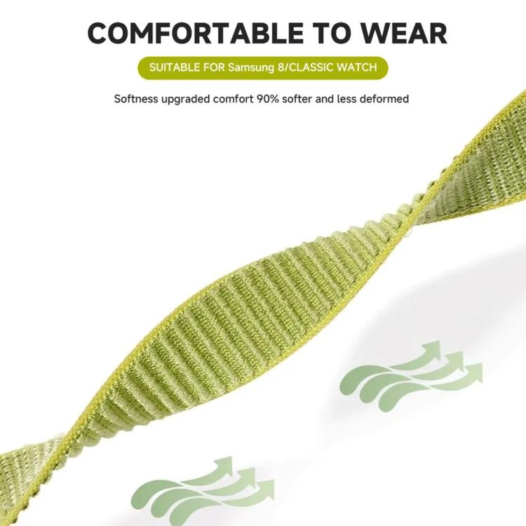 Parachute Buckle Mountain Pattern Woven Nylon Metal Tip Watch Band, For Samsung Galaxy Watch8 / Watch8 Classic