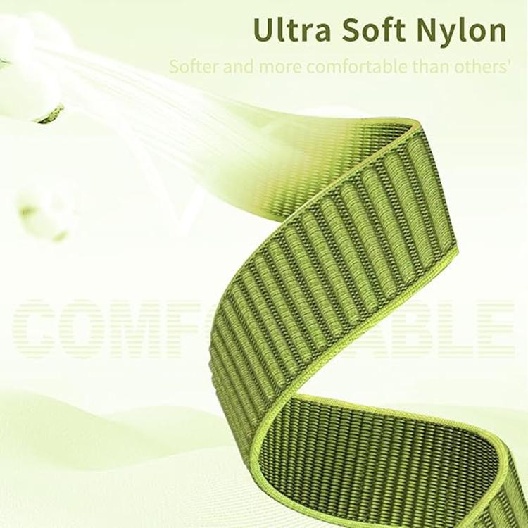 Parachute Buckle Mountain Pattern Woven Nylon Metal Tip Watch Band, For Xiaomi Smart Band 10 / 9 / 8